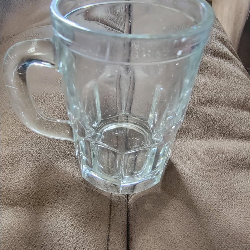 Clear Glass Beer Mug - Classic Heavy-Duty Design